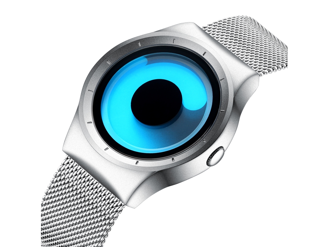 Reloj De Cuarzo Resistente Al Agua Con Esfera De Ensueño Moderna (plateado), Diseño Creativo Con Degradado En Espiral.