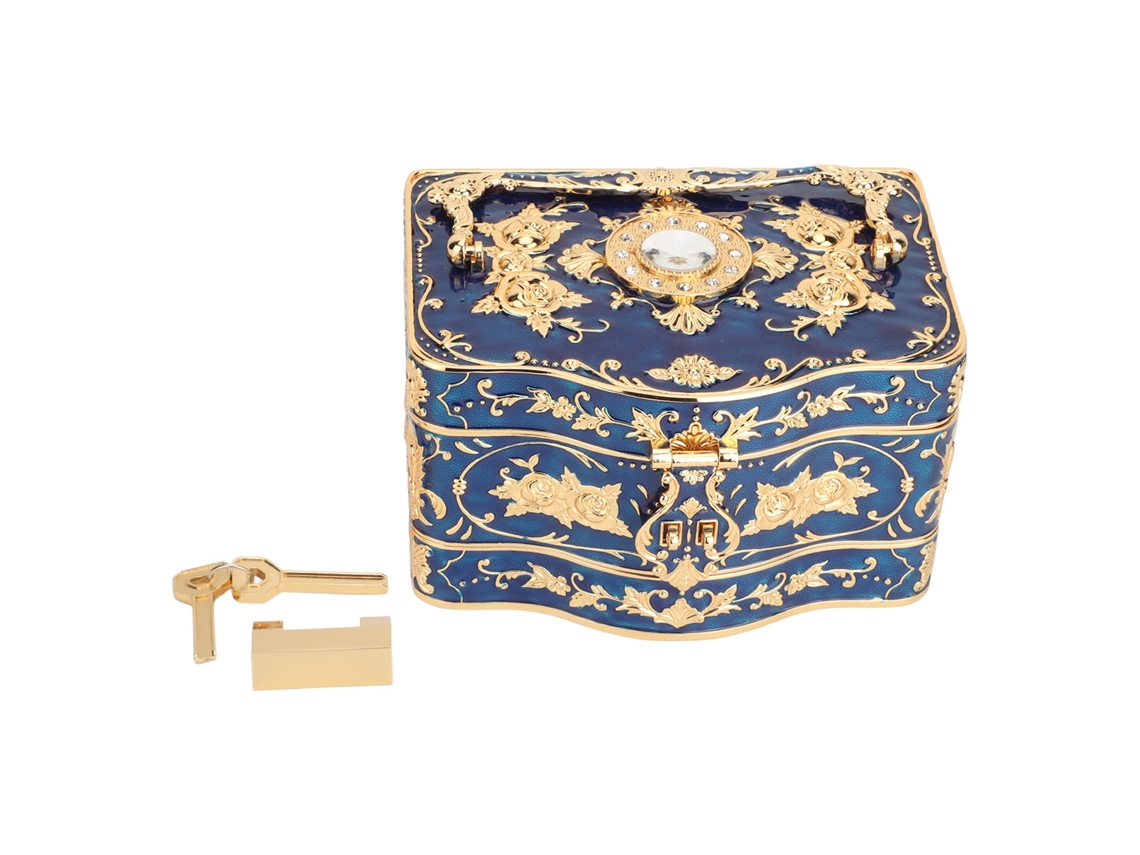 Organizador de joyas rectangular, caja de joyas de 3 niveles