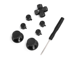 Botones y joystick de aleación de aluminio para PS4 (negro)