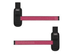 Cinto De Pulso Para Musculação Com Aderência Anti-deslizante Em Algodão E Nylon Preto E Rosa 2 Unidades