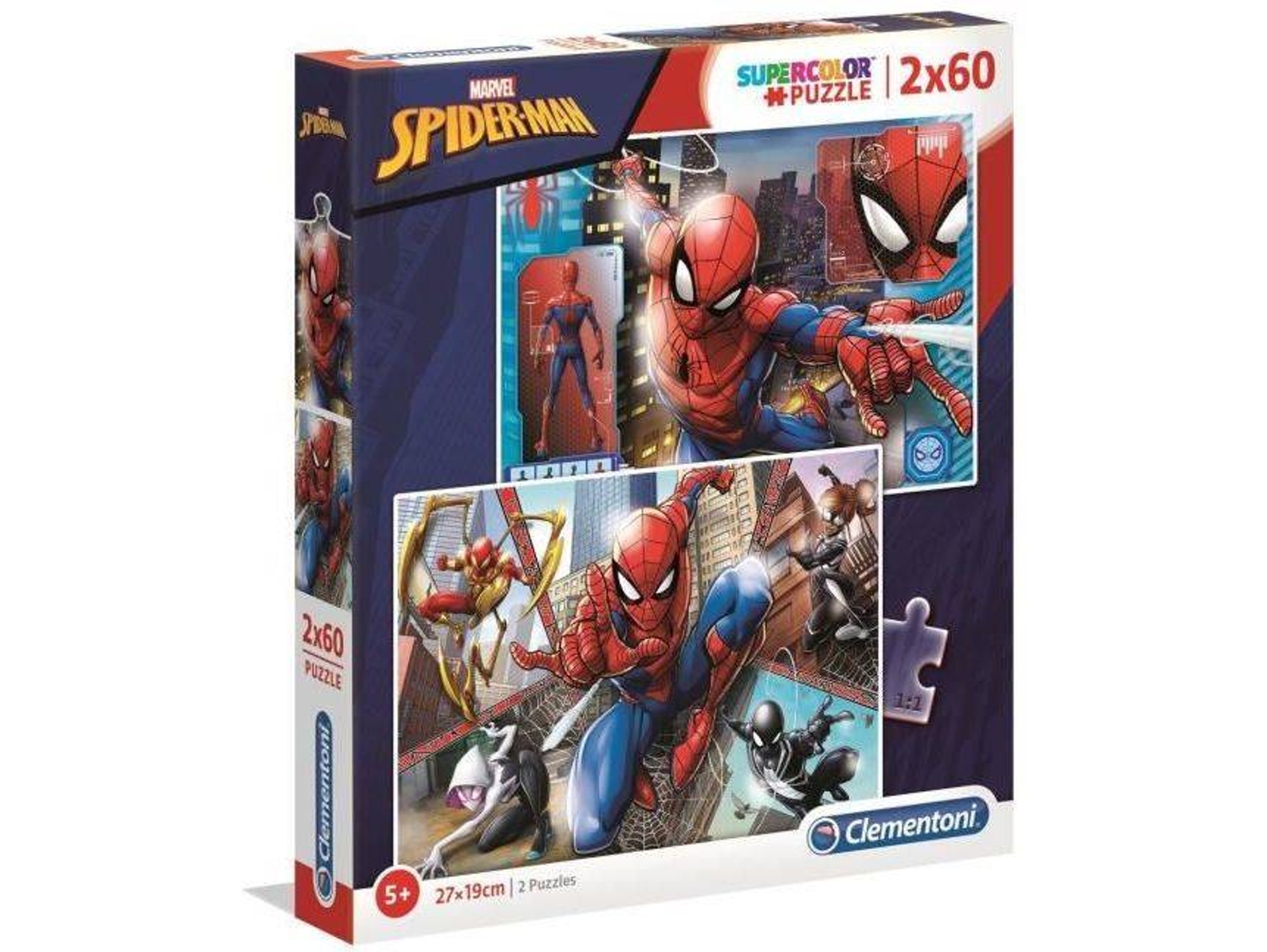 Conjunto de 2 Puzzles CLEMENTONI Spiderman (60 Piezas)