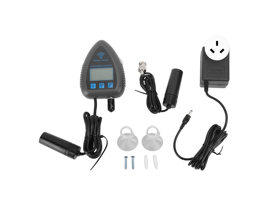 Monitor De Calidad Del Agua Tuya 5 En 1 (ph, Ce, Salinidad, Densidad, Temperatura), Wifi Inalámbrico, Con Enchufe Australiano, 230 V