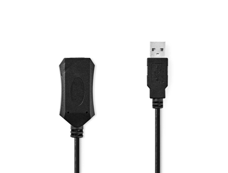 Cable USB activo USB 2.0 USB-A macho USB-A hembra 480Mbps 5,00 metros Redondo Niquelado PVC Cobre Etiqueta NEDIS