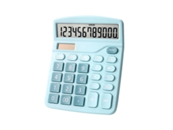 Calculadora De Escritorio Azul Con Funciones Estándar*