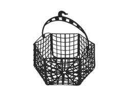Cesta de plástico para pinzas de ropa Well Home de color negro Wellhome