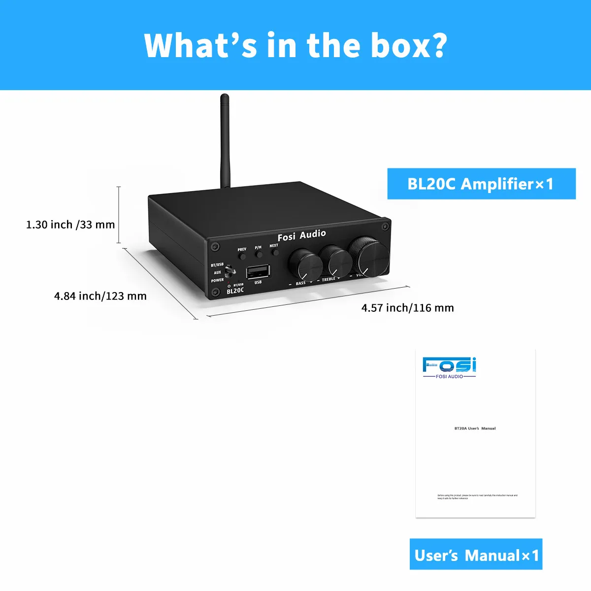 Amplificador de audio de alta fidelidad Bluetooth 2.1, amplificador de clase D, reproductor USB MDUG