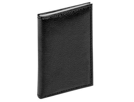 Estuche de Piel para Tarjetas de Crédito 9,8X6,7 Cm Negro Para 8 Tarjetas