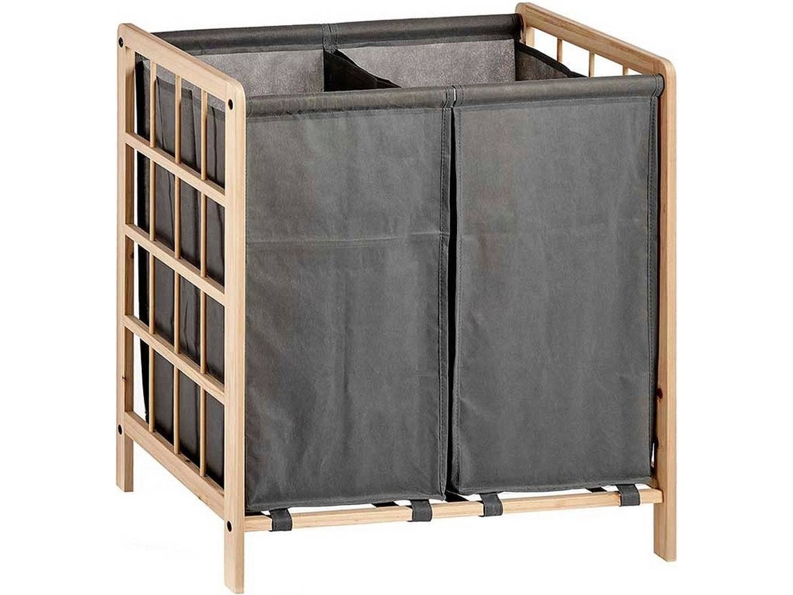 Cesta de Ropa BIGBUY (Gris - Madera - 33x60x59.5 cm)