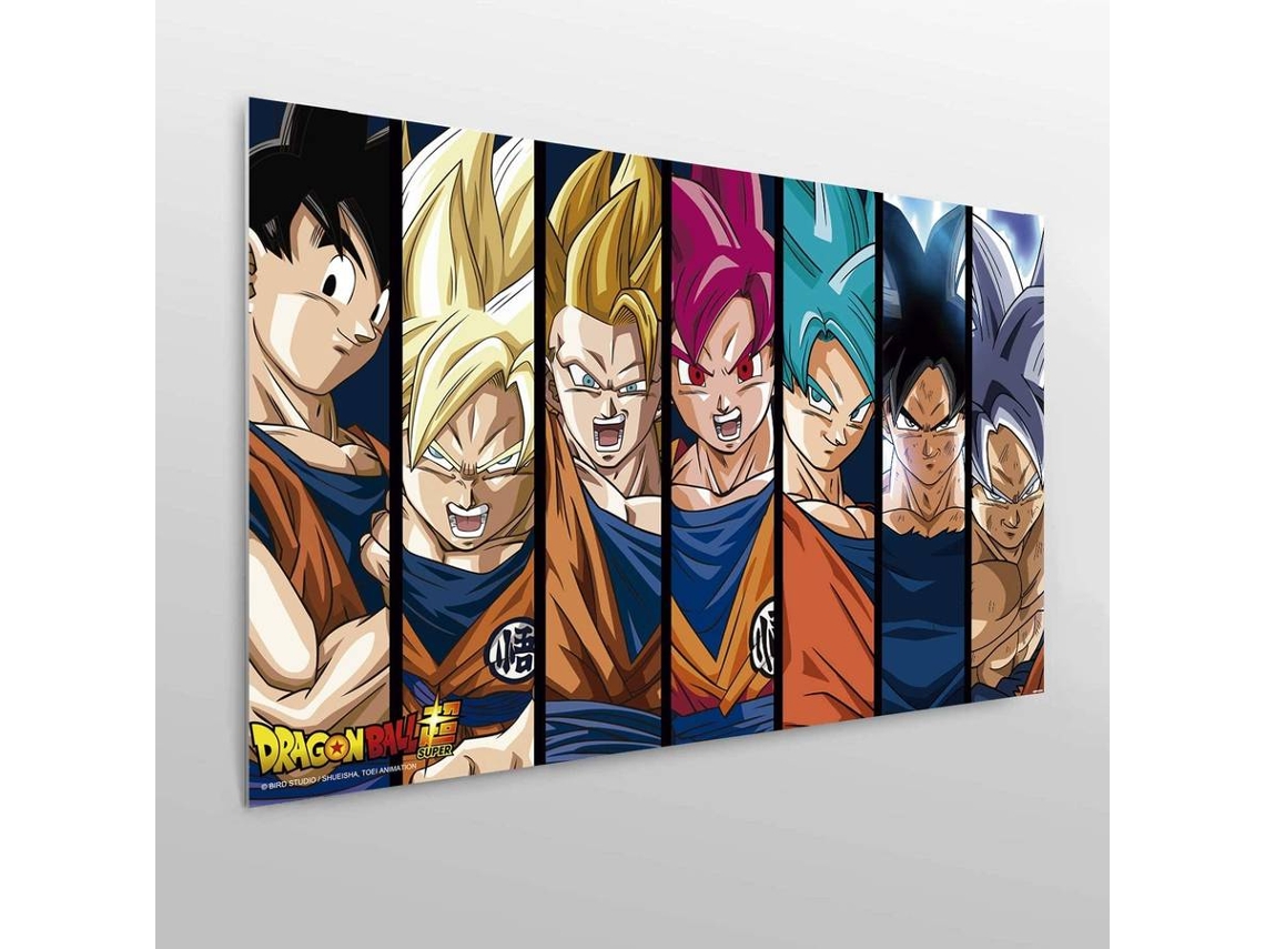Cuadro OEDIM Dragon Ball Super Fases de Goku (Multicolor - 135x60cm - PVC)