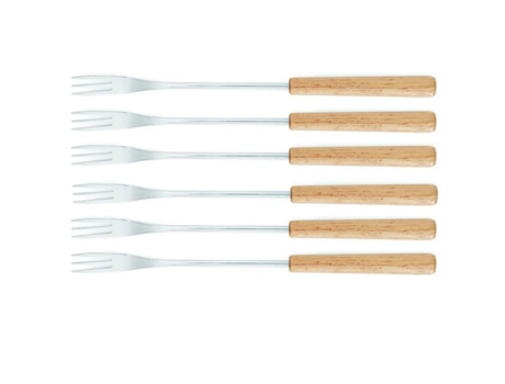 Tenedores Fondue Madera Clara 3008187 6 Unidades TABLEANDCOOK