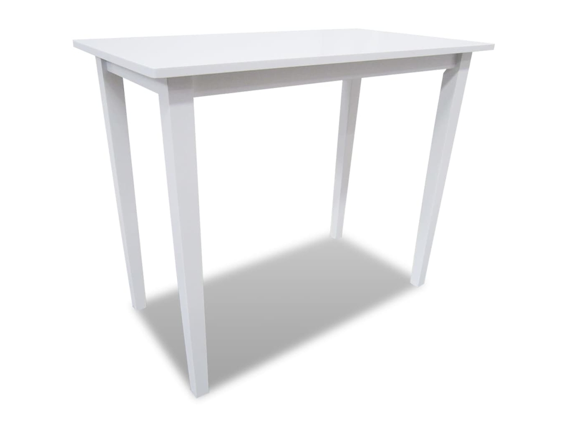 Consola de mesa y juego de 4 sillas de bar MAISON EXCLUSIVE en color blanco