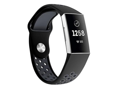 Correa De Reloj Inteligente Para Fitbit Charge 3, Tamaño De Correa De Reloj: 145-210 Mm Gris VENISYMLIS