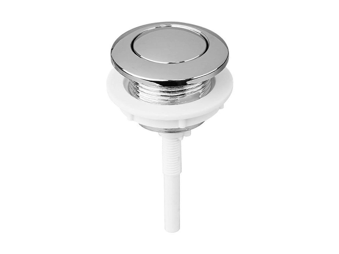 Botón De Empuje Para Cisterna De Inodoro, Un Solo Botón, Material Abs, Color Plata, Fácil De Instalar Y Duradero