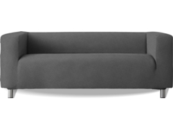 Funda para Sillón Tejido Elástico MILICA Spongy Gris Oscuro (Poliéster, Algodón, Elástomero - 130 cm)