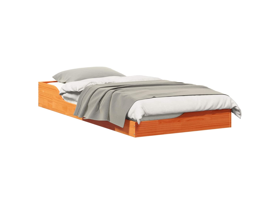 Maison Exclusive - Estructura De Cama Marrón Cera 90 X 190 Cm