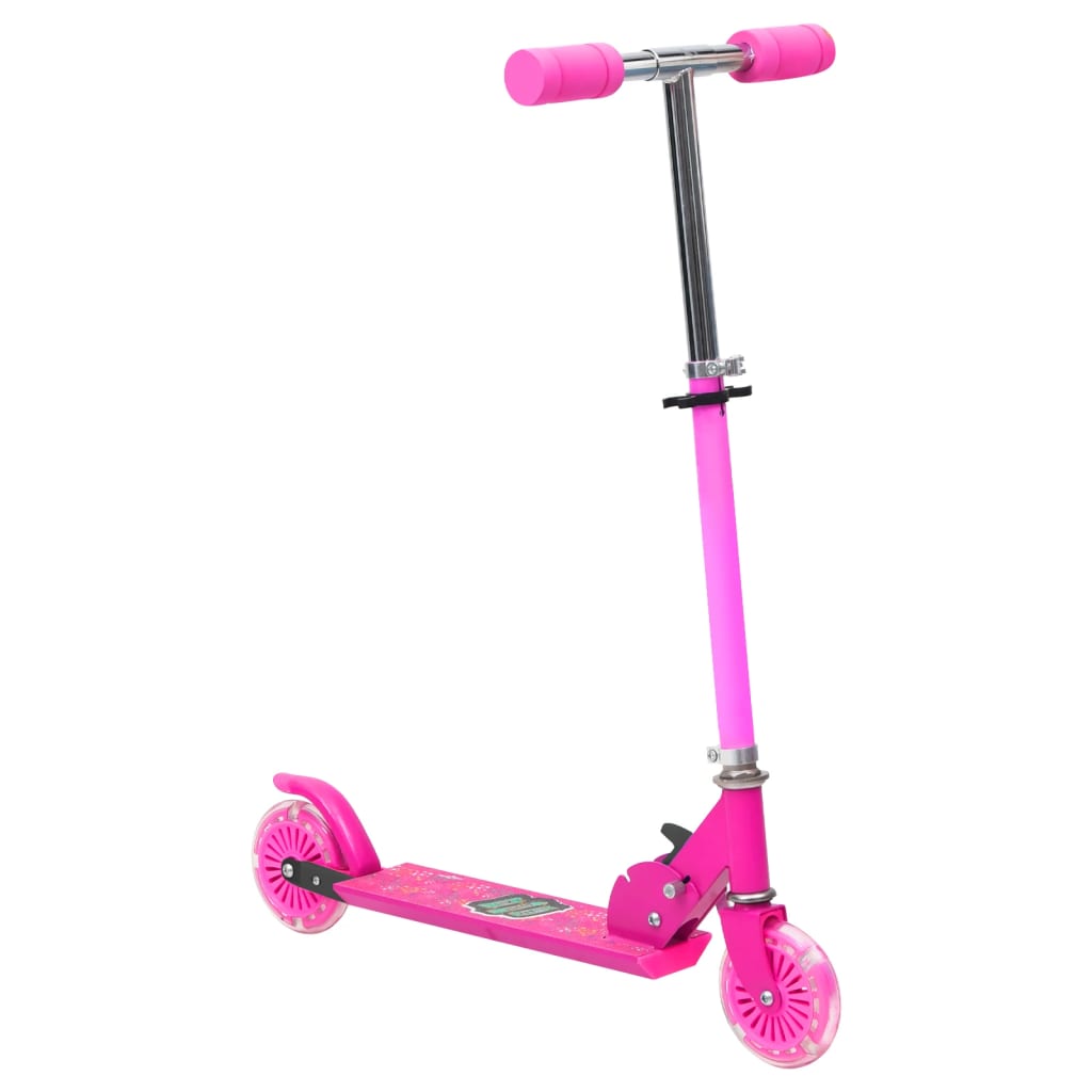 Patinete De Niños 2 ruedas manillar ajustable aluminio rosa para con y vidaxl