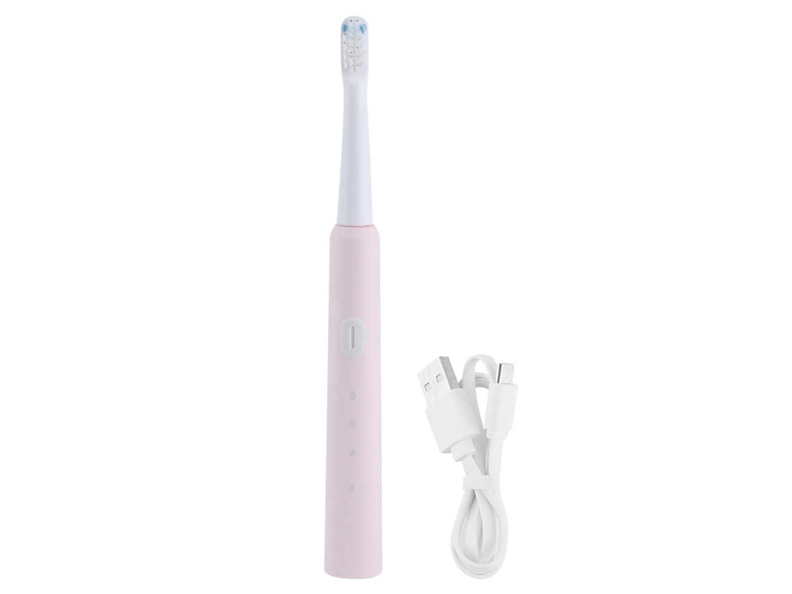 Cepillo De Dientes Eléctrico Rosa Sn301 Con Cabezal Suave, Blanqueador, Resistente Al Agua Y Recargable Por Usb.