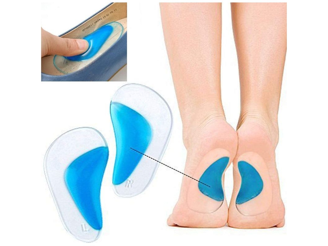 Soportes Plantares De Gel Para Pies Planos, Alivio Del Dolor De Fascitis Plantar, Talón Y Metatarso, 2 Pares (4 Piezas)