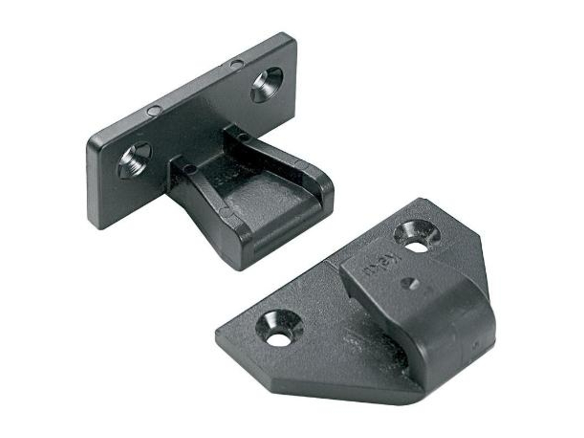 Herrajes keku en-c m+h para unión paneles plastico negro. para encastrar.