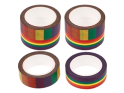 6 rollos de cinta adhesiva arcoíris para manualidades. Slowmoose
