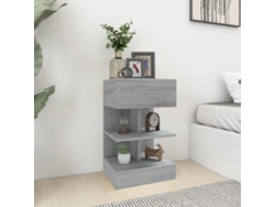 Mesilla de noche | Mesilla de noche | Mueble de noche 40x35x65 cm Derivados de madera Gris Sonoma