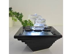 Fuente de Agua ZEN'LIGHT Himalaya (Negro - 23x23x20 cm - Vidrio, Cerámica)
