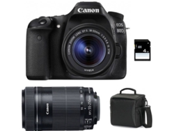 Kit Cámara CANON EOS 80D + 18-55 IS STM + 55-250 IS STM + Bolsa (APS-C)