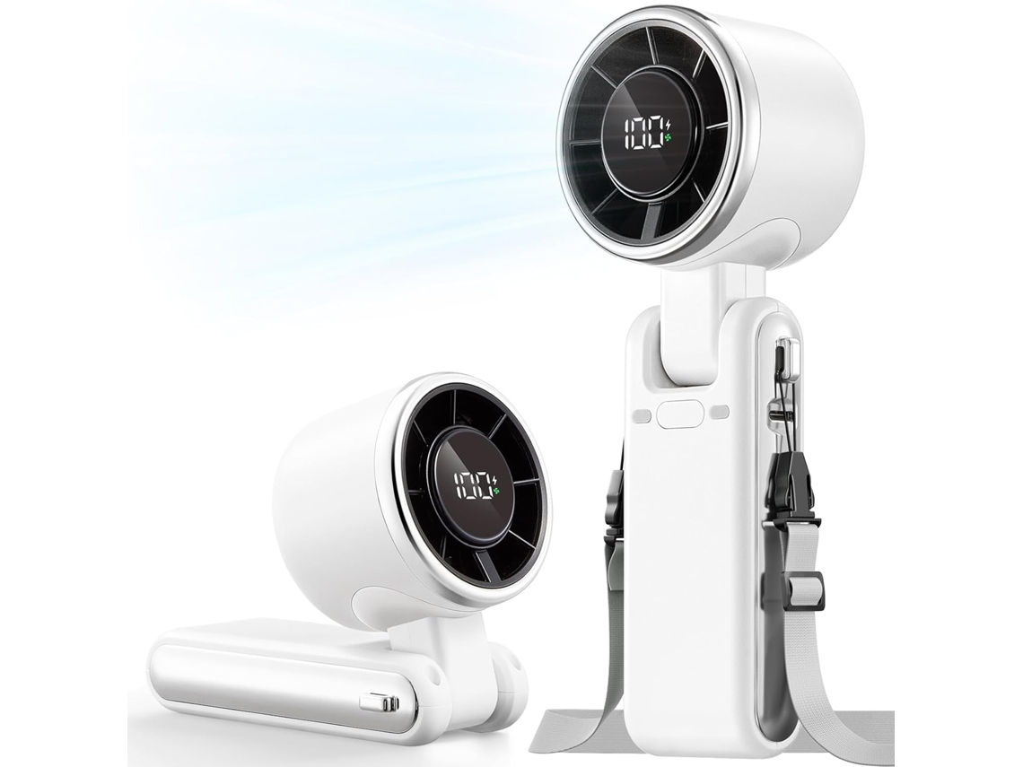 Ventilador Turbo 9 M/s 3 En 1 Plegable Portátil 5 Niveles De Velocidad (blanco)