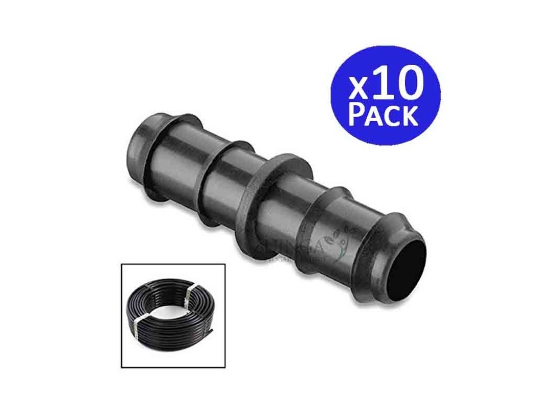 Enlace 16Mm Riego Por Goteo Negro Pack 10 SUINGA