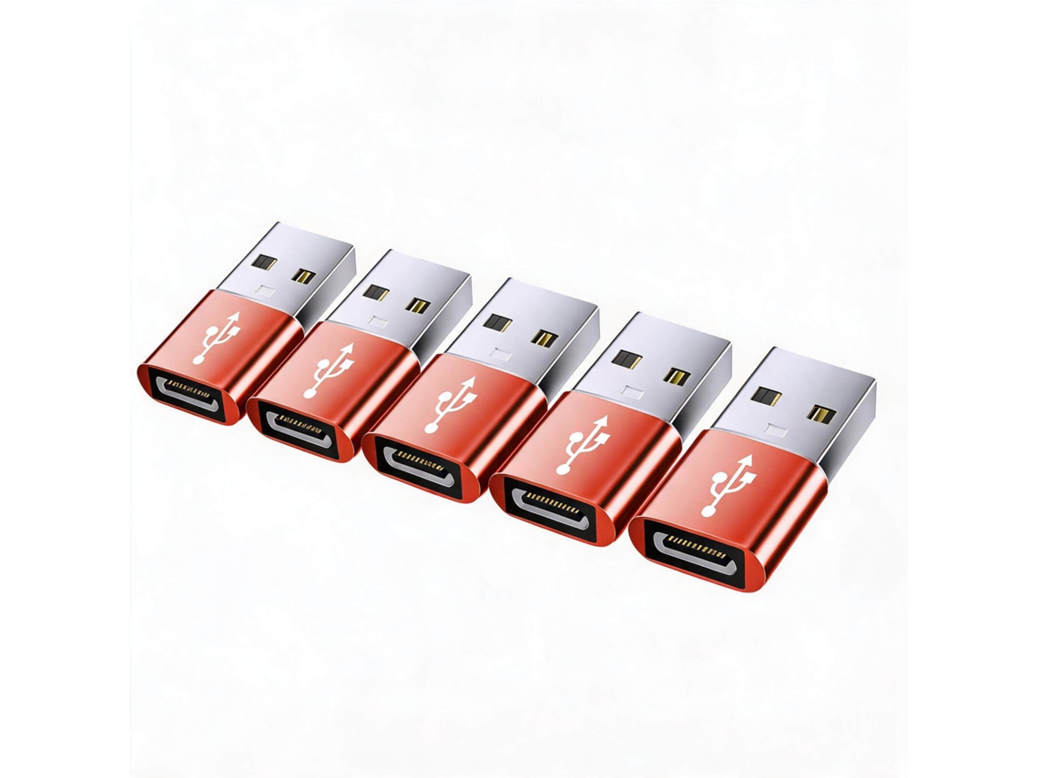 Adaptador Usb-c - Usb Digitallab Vermelho 5pc