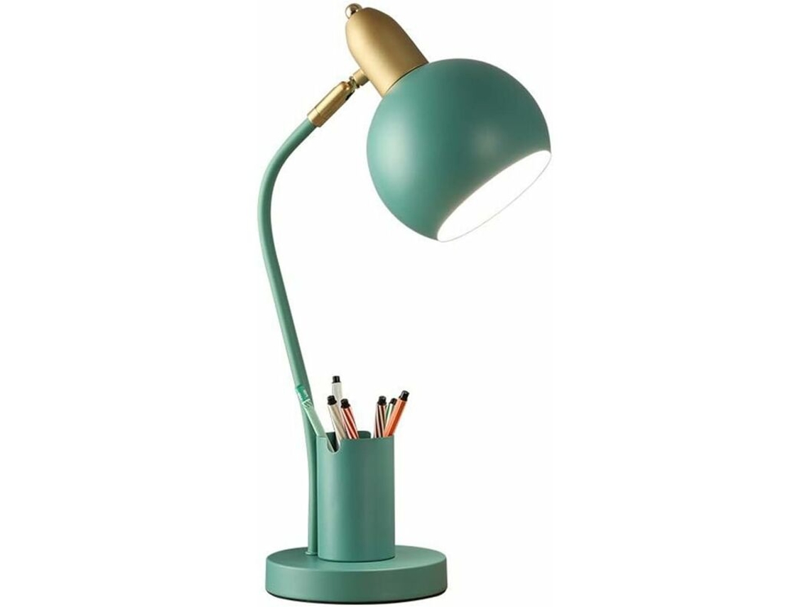 Lámpara de escritorio LED regulable, sala de estar de Metal, dormitorio, decoración del hogar, iluminación de macarrón, iluminación de estudio, lámpara de noche para dormitorio (rosa)