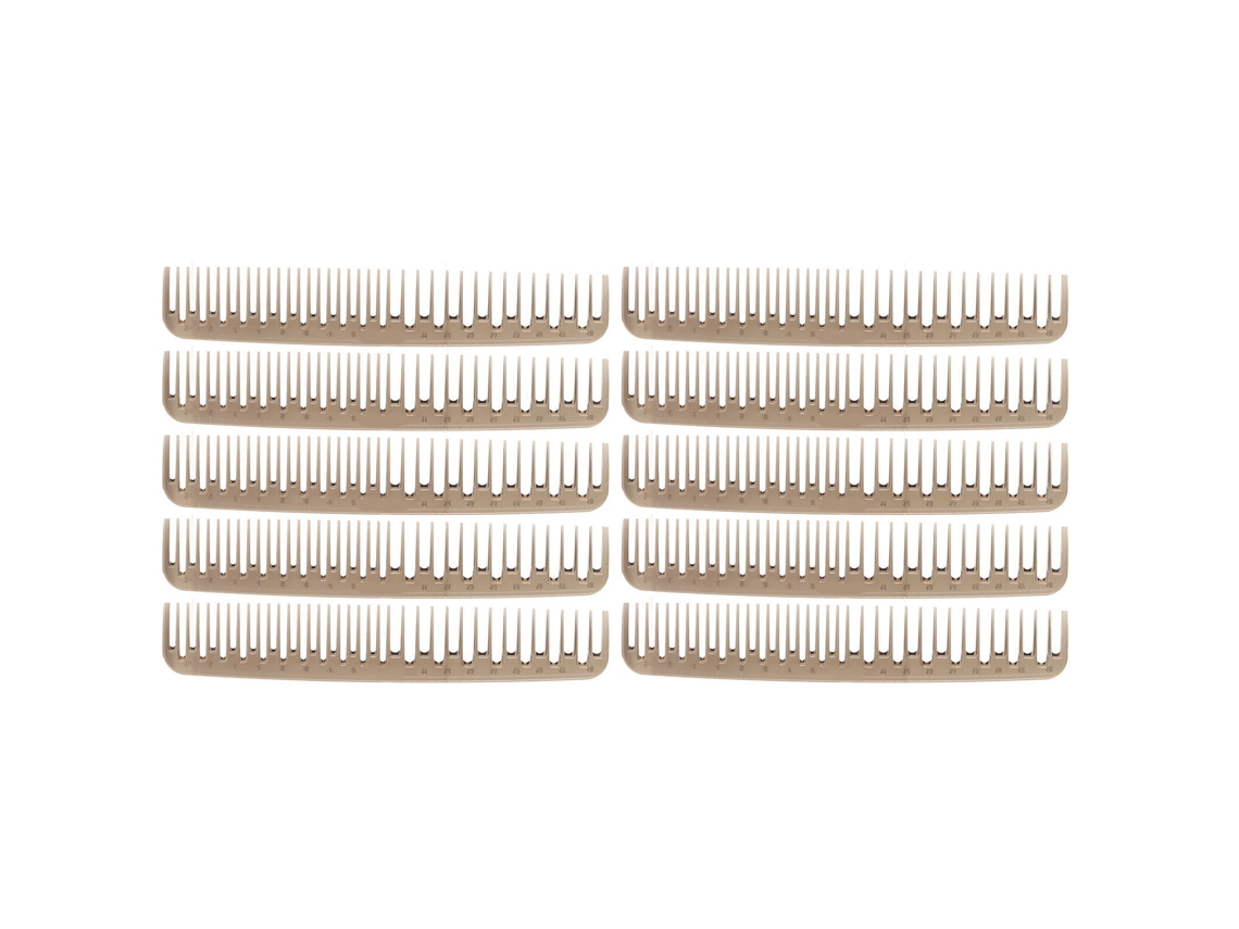 10pcs Peine De Dientes Dobles Desenredante Antiestático Ligero Con Dientes Anchos Y Finos Para Pelo Rizado Largo Húmedo Y Seco