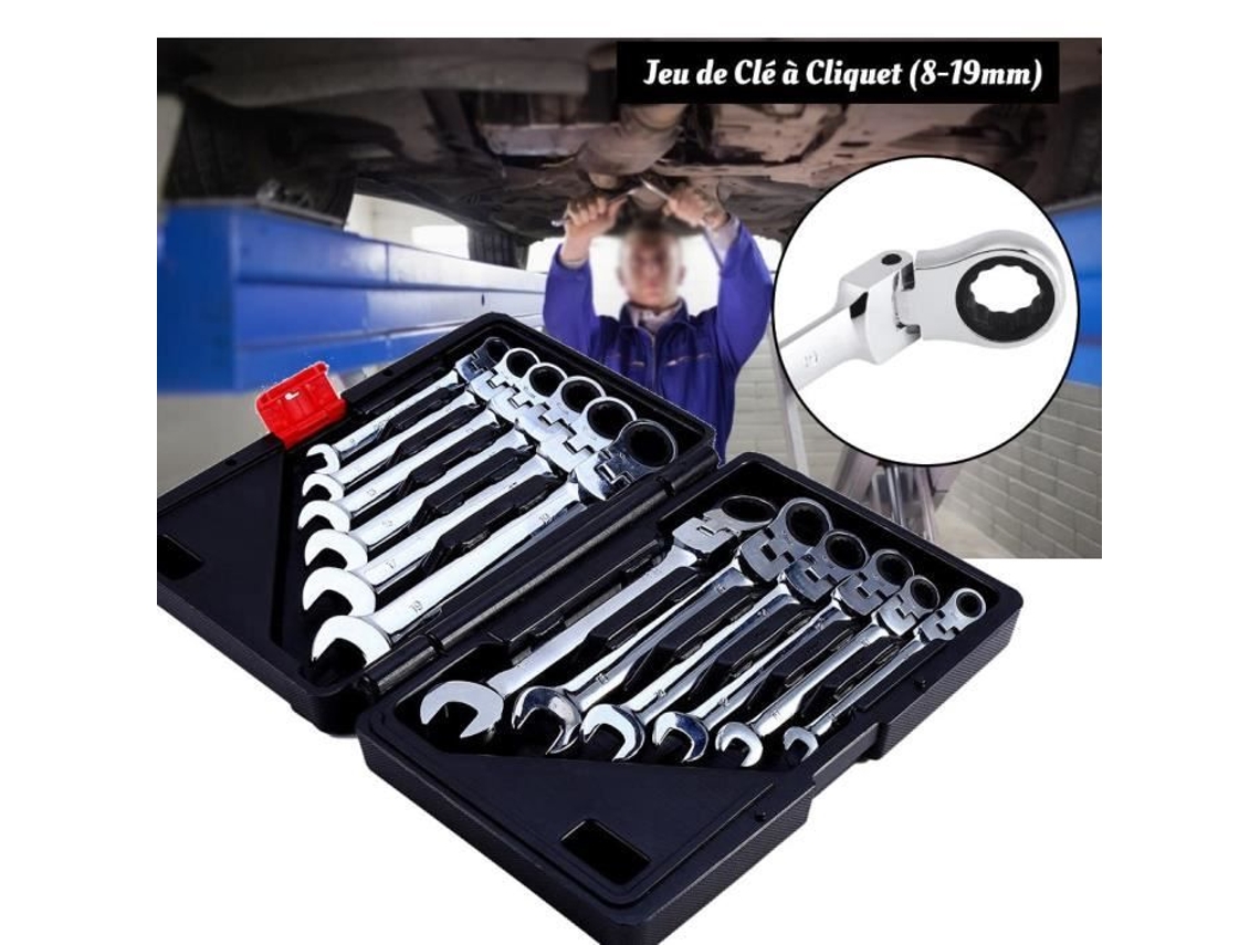 Llave de Trinquete Bel Llave de Trinquete Flexible Herramienta de Reparación de Garaje-19 HURRISE