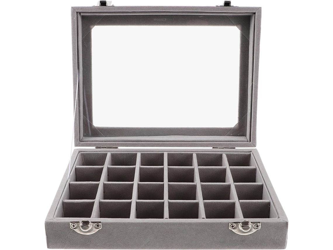 Organizadora Joyas Relojes Pulseras Compartimentos Acrílico Fieltro Diseño Elegante Funcional Tocador Caja