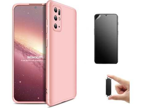 Kit Carcasa, Protector Y Soporte Samsung S20 Plus Ultimatte Slim Armor 360º Rosa
