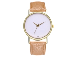 Reloj De Cuarzo Elegante Y Casual Unisex Para Parejas Color Beige