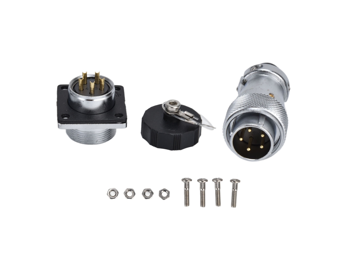 2026velora-Conector aéreo de 5 pines macho para panel metálico Hembra para la industria