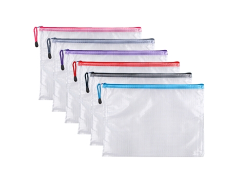 Bolsa Con Cremallera De Malla, Bolsa Con Cremallera De Malla De Plástico Impermeable, Para El Almacenamiento De Material De Oficina Escolar, Estilo...