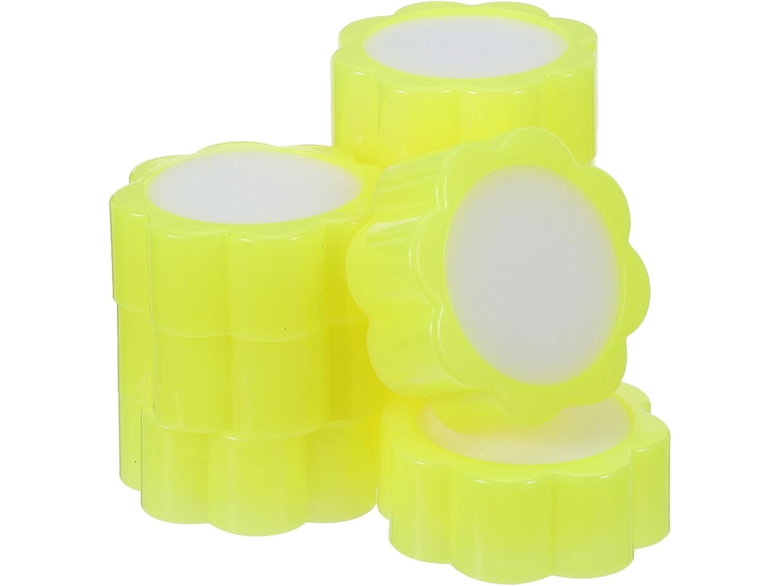Juego De 24 Esponjas Amarillas Para Dedos Con Forma De Flor, De 6,8 Cm, Para Contar Dinero.
