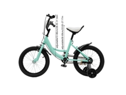 Bicicleta para niños, altura del asiento ajustable, cuadro de acero al carbono duradero, color verde OEM