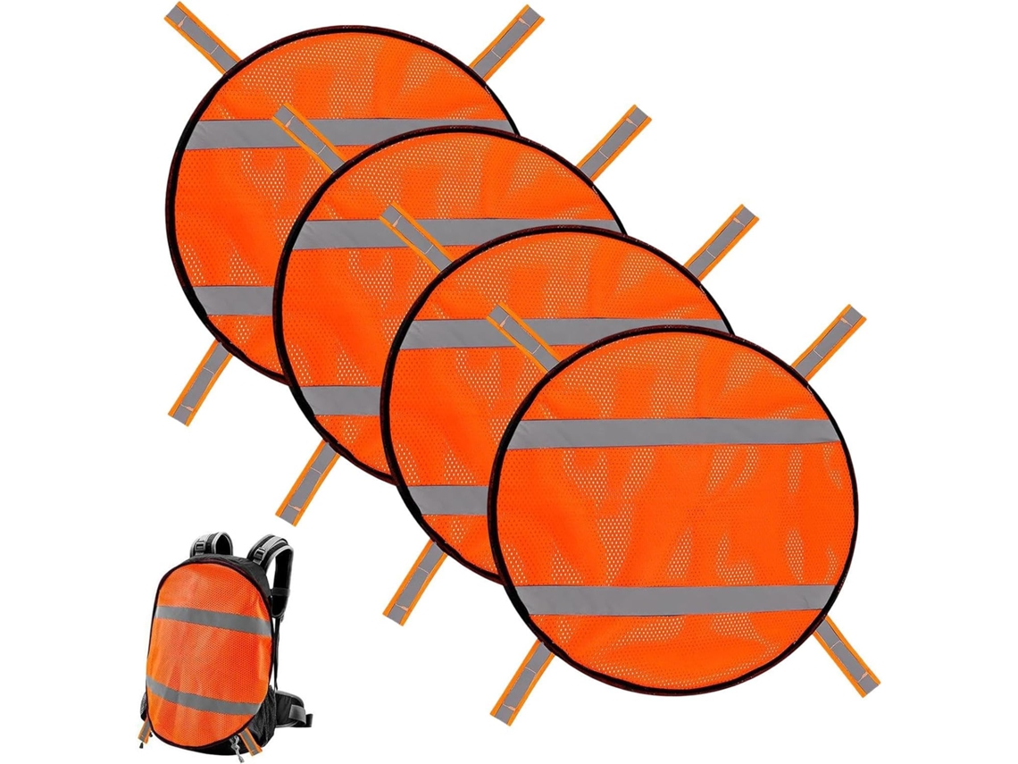 Señalización de seguridad naranja, señalización para red de caza con bandas reflectantes