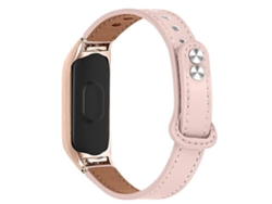 Correa para Xiaomi Smart Band 8 con remaches decorativos, de piel de vacuno auténtica y caja en oro rosa Saisiyiky