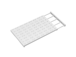 Estante extensible para armario, 48 x 80 cm, blanco, Tommy01