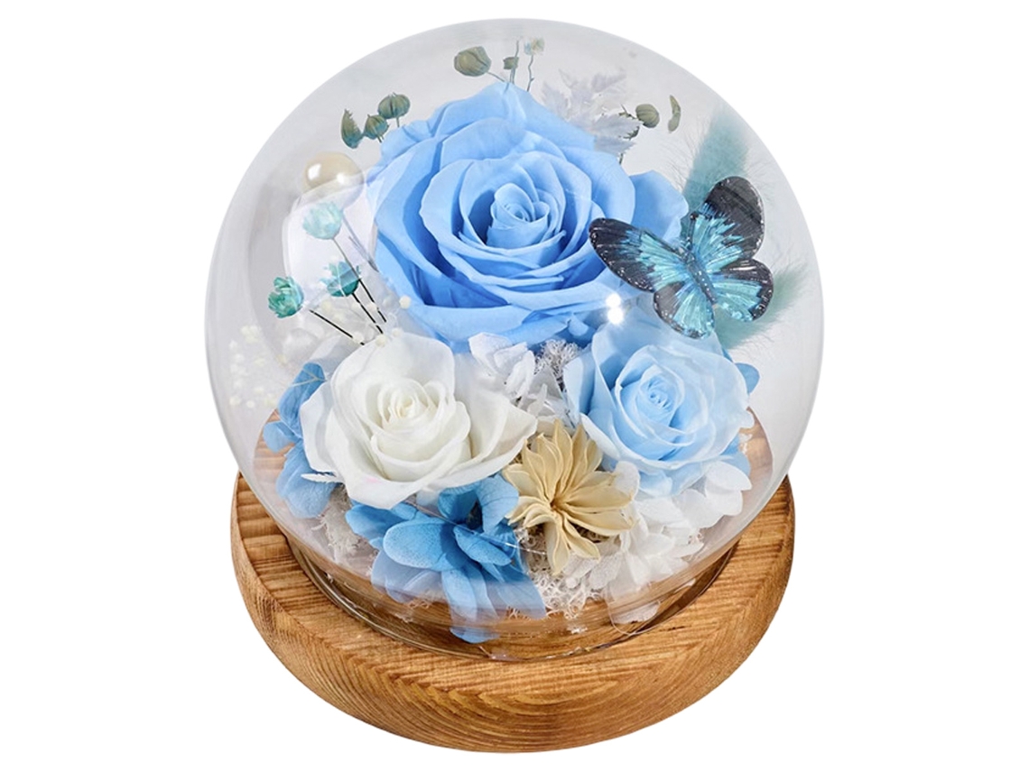 Rosas preservadas en cúpulas de cristal para cumpleaños, Navidad, San Valentín, bodas, Acción de Gracias y regalos del Día de la Madre.