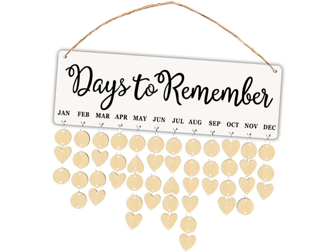 Calendario De Madera Colgante, Decoración De Calendario Para El Hogar O La Oficina