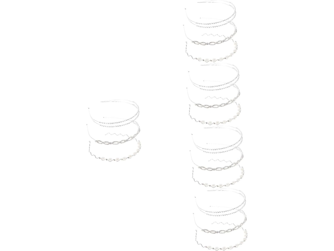 Conjunto de 15 tiaras de perlas para bodas, elegantes y decorativos accesorios para el cabello para fiestas y eventos.