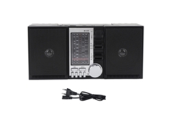 Radio Portátil Am/fm/sw Con Altavoz Bluetooth, Batería Recargable De 2400 Mah, Enchufe Europeo.