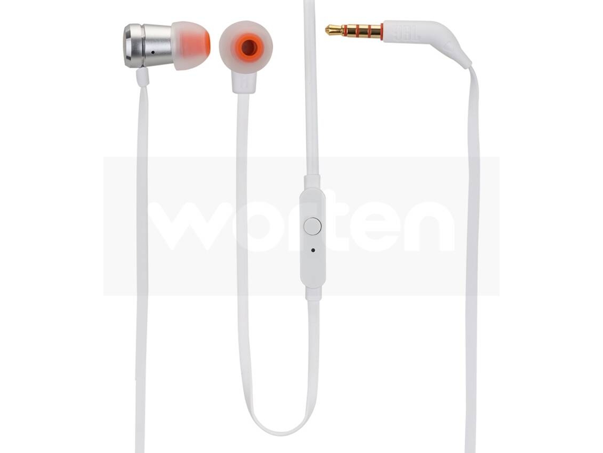 Auriculares con Cable JBL T 290 (In Ear - Micrófono - Plateado)