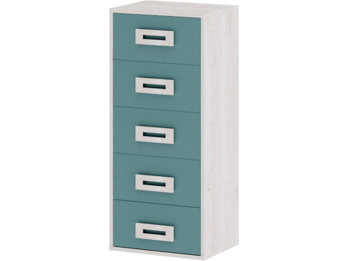 Cómoda Infantil MUEBLAM Artic Aqua Blue Melamina (43x100x33 cm)