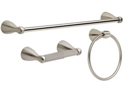 Juego de accesorios de baño Foundations de acero inoxidable de 3 piezas